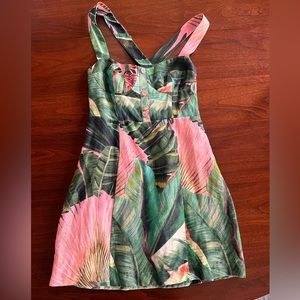 FARM Rio Linen Mini Dress - Size Small